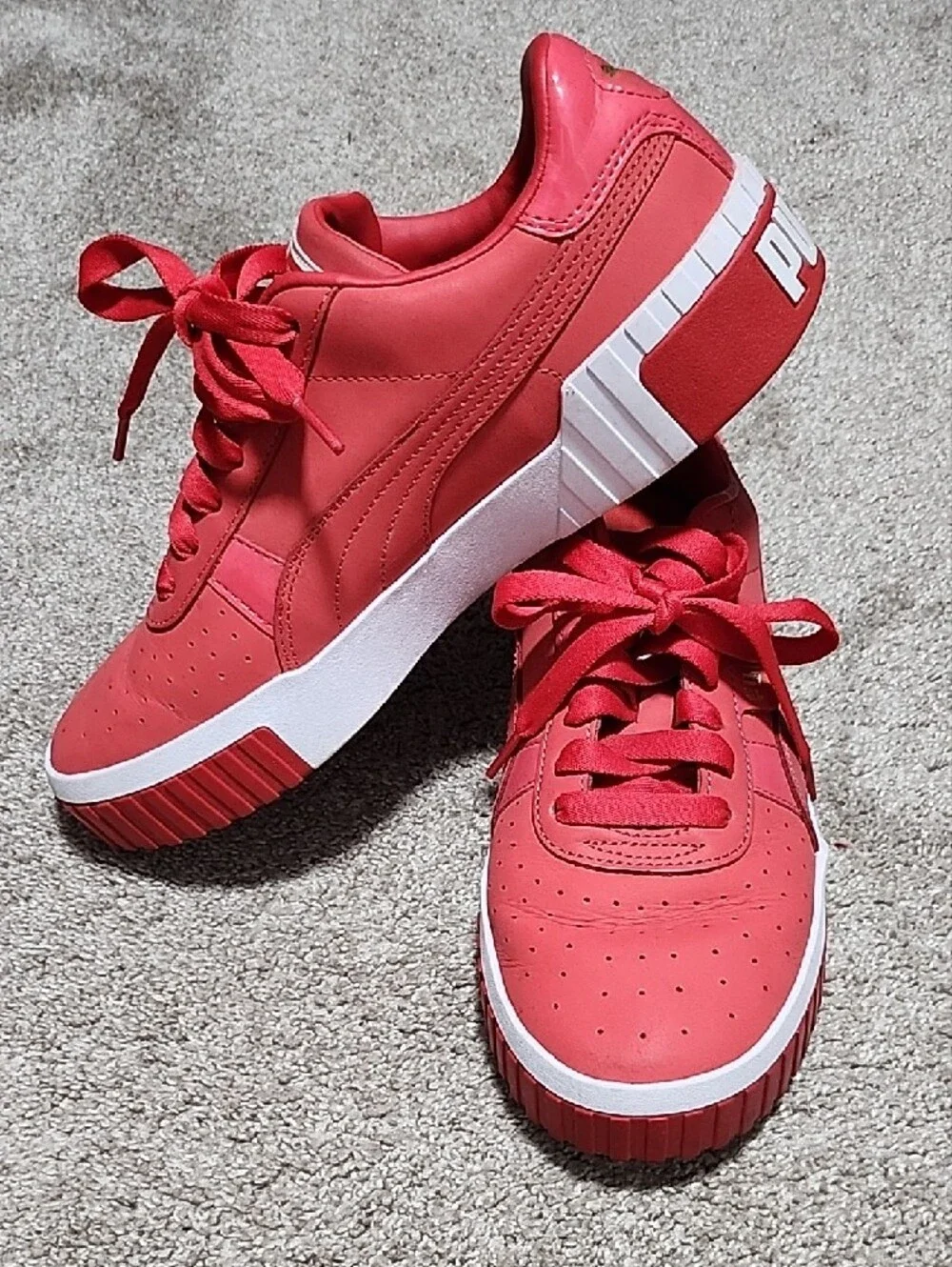 Puma Women’s Red Lace-Up Casual Sneakers